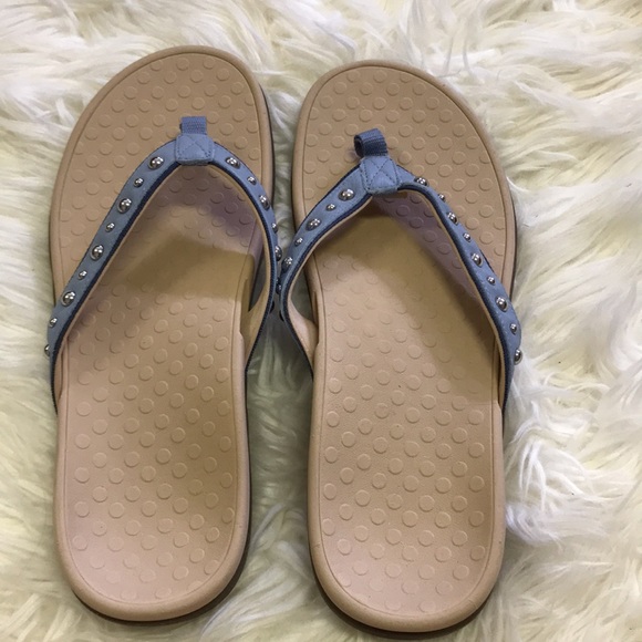 Vionic Leather Studded Thong Sandals - Vanessa - Picture 8 of 14